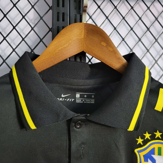 Camisa Polo da Seleção Brasileira | Nike Masculina (Versão Torcedor) - Preta