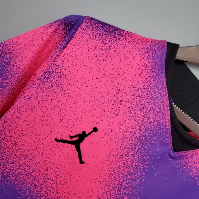 camisa psg rosa e roxa masculina