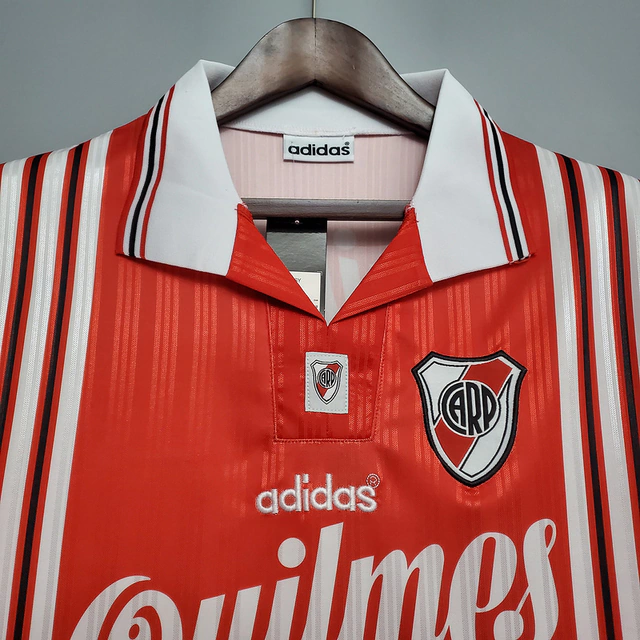 Camisa River Plate Away 1995/1996 Torcedor Adidas Masculina - Vermelha