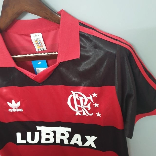 Camisa Flamengo 1990 Torcedor Adidas Masculina - Vermelho e Preto