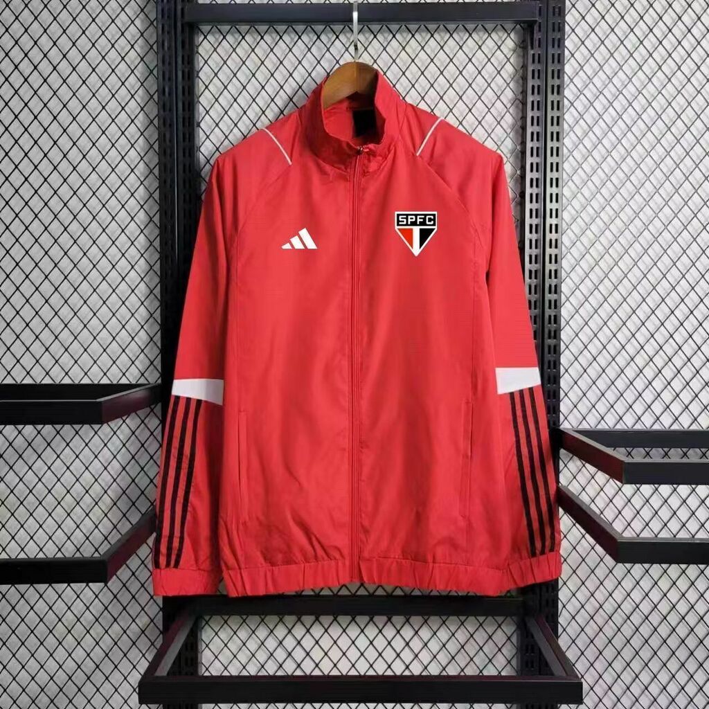 Jaqueta Cortavento São Paulo SPFC 2023 Adidas - Masculino - Vermelha