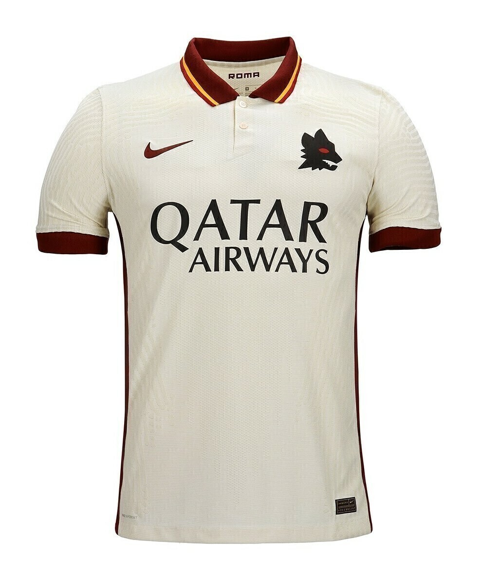 Camisa Roma II 2020-21 Nike - Retrô Masculina - Bege