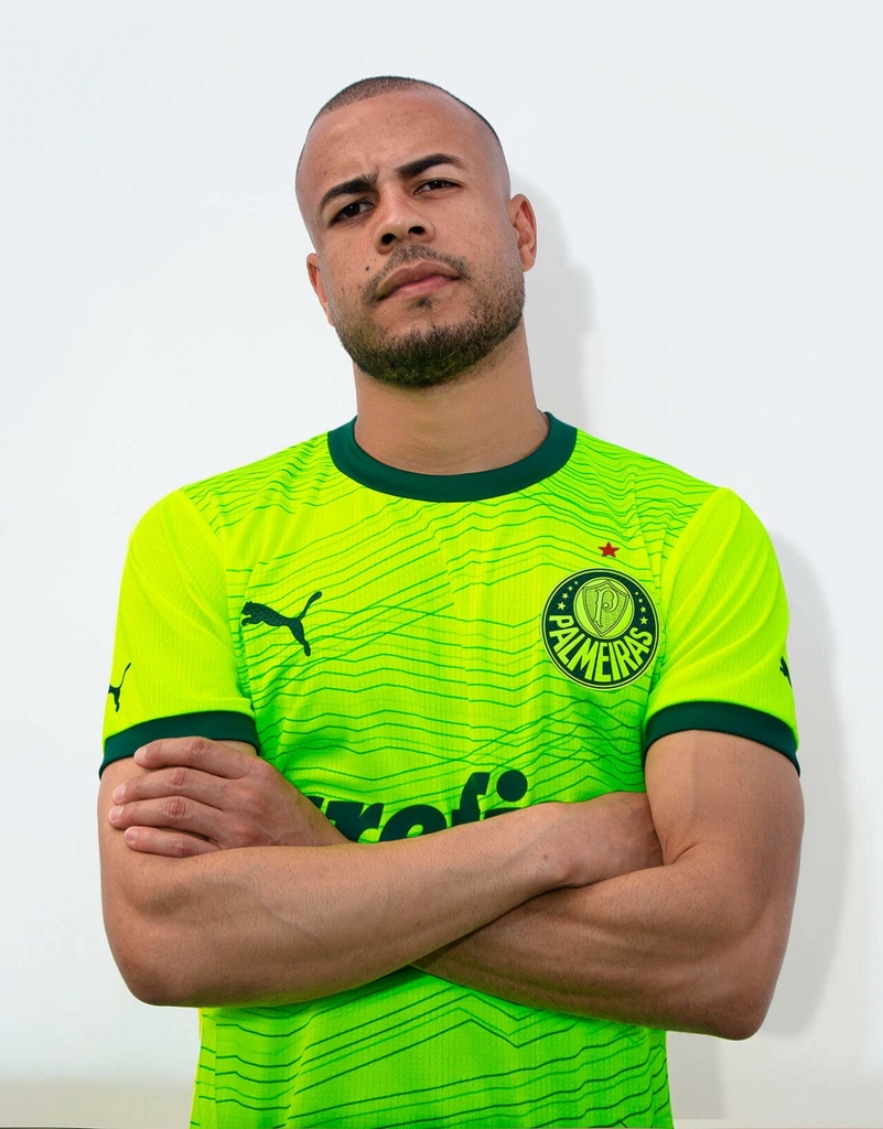 Camisa Palmeiras III 2023 Puma - Torcedor Masculina - Verde Limão