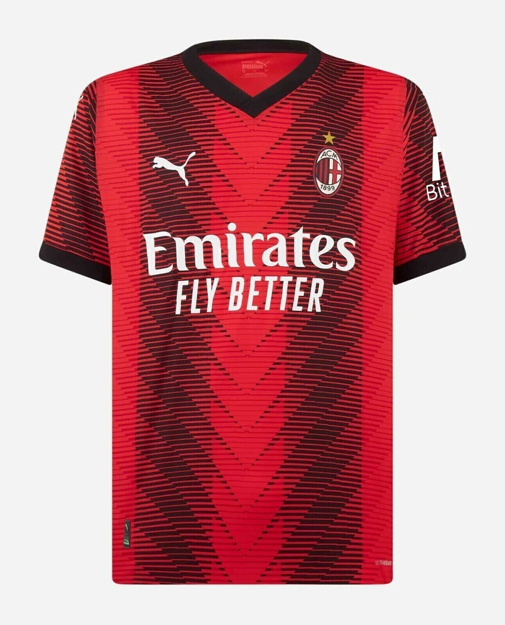 Camisa Milan I 2023 - Torcedor Masculina - Vermelha e Preta