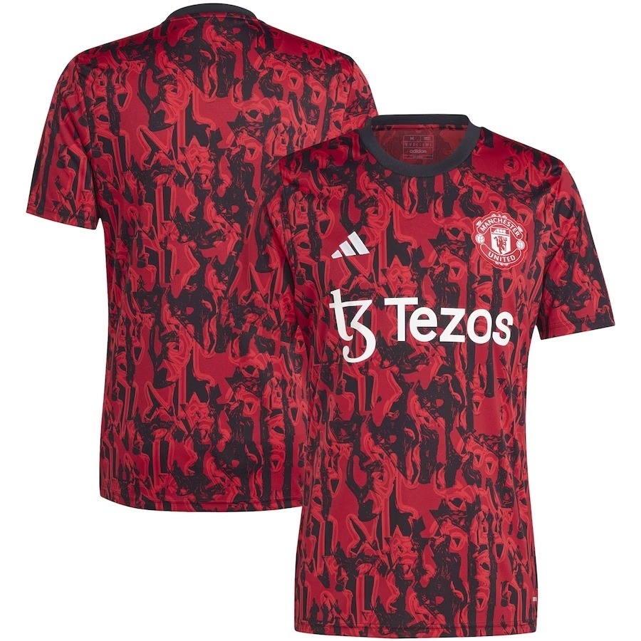 Camisa Pré-Jogo Manchester United - Vermelho adidas