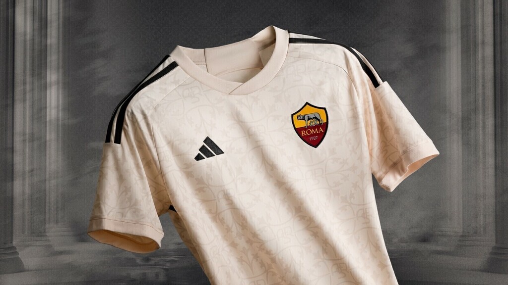 Camisa Roma 2023 - Torcedor Masculina - Bege