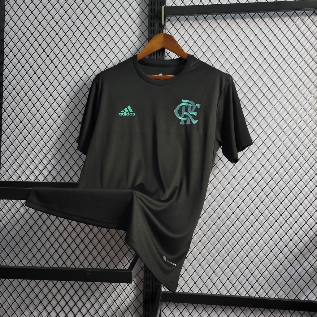 Camisa Flamengo Pré-Jogo 2022/2023 Torcedor Masculina - Preta