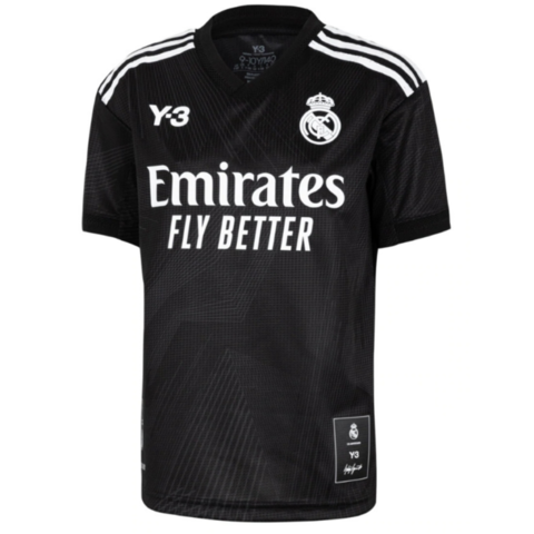 Camisa Real Madrid Y3 Preta - Versão Torcedor