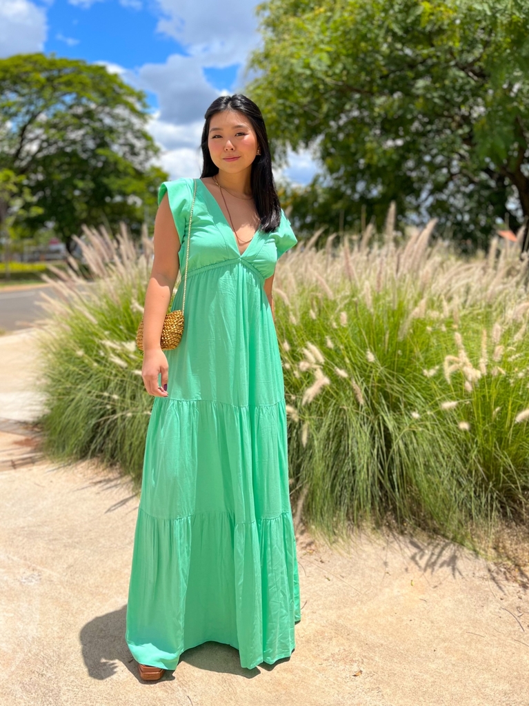Vestido Gaia - Verde Água - Comprar em SHOP MANA
