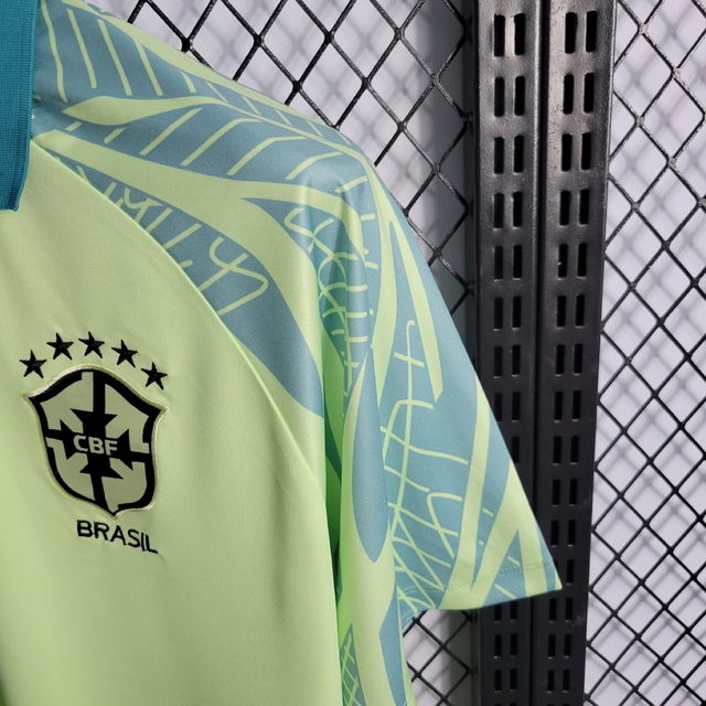 Camisa Polo Seleção Brasileira Torcedor Nike Masculina - Verde