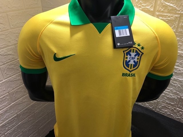 Camisa Seleção Brasil I 19/20 Torcedor Nike Masculina - Amarelo e Verde