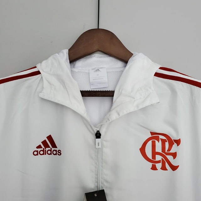 Jaqueta Corta Vento Flamengo 22/23 - Adidas - Branco