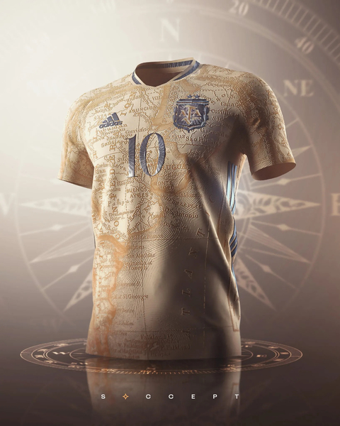 Camisa Seleção Argentina Dourada Edição especial