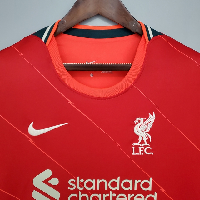 Camisa Liverpool Home 21/22 - Manga Longa - Nike Masculina - Vermelho