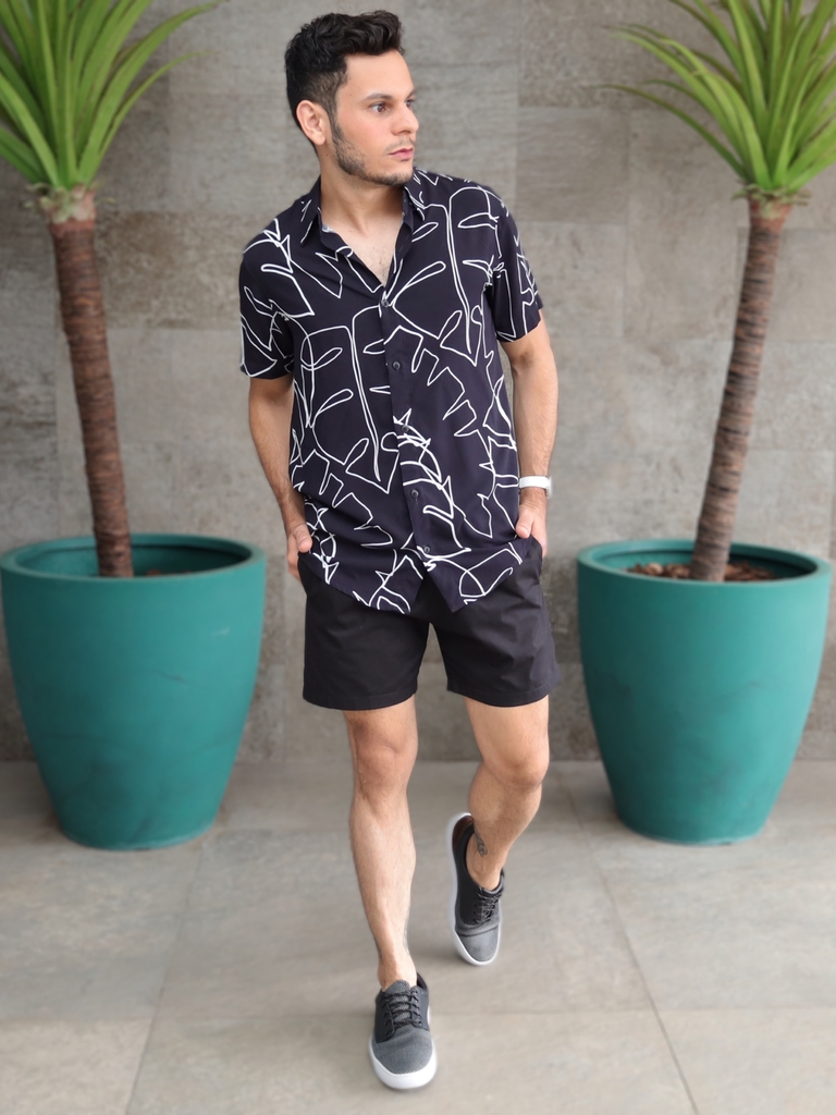 bermuda e camisa mesma estampa