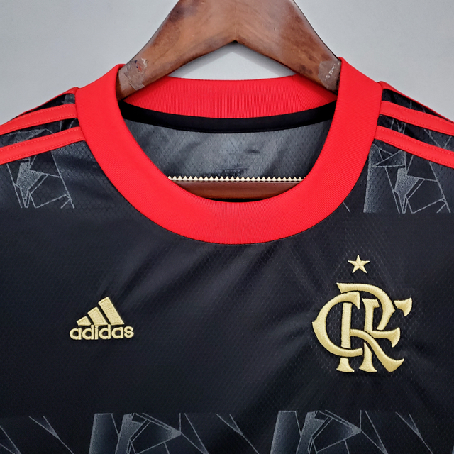 Deliberadamente Hermanos Secreto Camisa Flamengo III 21/22 Torcedor Adidas Feminina - Preta