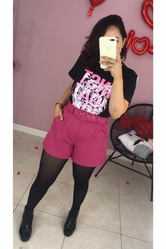 Blusa Tshirt Instigation Neon - Pink - Rosa Poá | Roupas Femininas para mulheres modernas