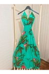 Vestido Longo Floral com Costas Semi Aberta - loja online