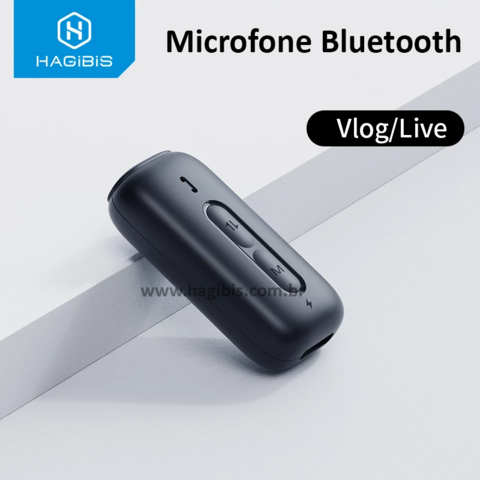 Microfone Bluetooth Vlog/Live Hagibis