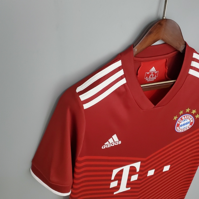 Camisa Bayern de Munique Home 21/22 Torcedor Adidas Masculina - Vermelha