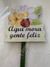 Placa de Madeira Decorativa com Frase para Jardim - Aqui Mora Gente Feliz