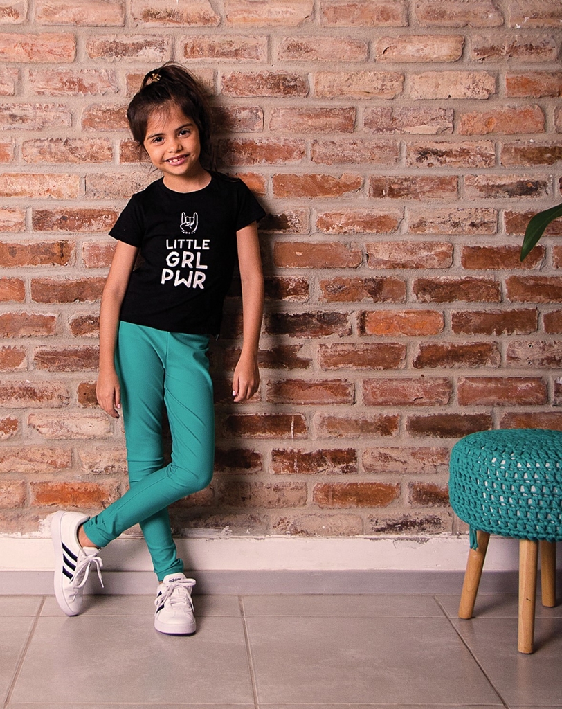 Legging Verde Infantil lycra Cirré