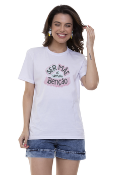 Camiseta Feminina Estampada - Benção