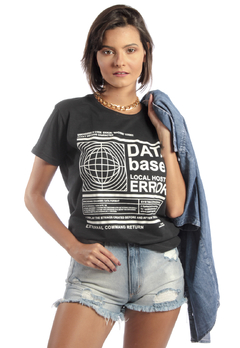 Camiseta Feminina Estampada - Data Base