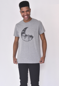 Camiseta Masculina Estampada - Wood Moon - loja online