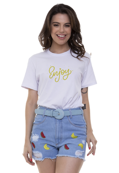 Camiseta Feminina Estampada - Enjoy