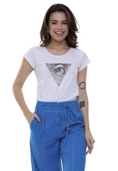 Camiseta Feminina Estonada Estampada - Iluminatti - comprar online