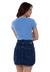 Camiseta Feminina Estonada Lisa - Azul - loja online