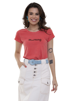 Camiseta Feminina Estonada Estampada - Morning - loja online