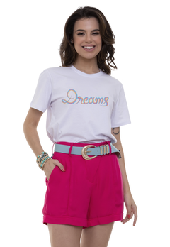 Camiseta Feminina Estampada - Neon Dreams
