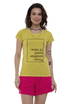 Camiseta Feminina Estonada Estampada - Point of View na internet