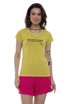Camiseta Feminina Estonada Estampada - Quebra Mesmo - Mirat