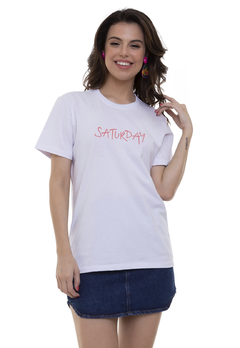 Camiseta Feminina Estampada - Saturday