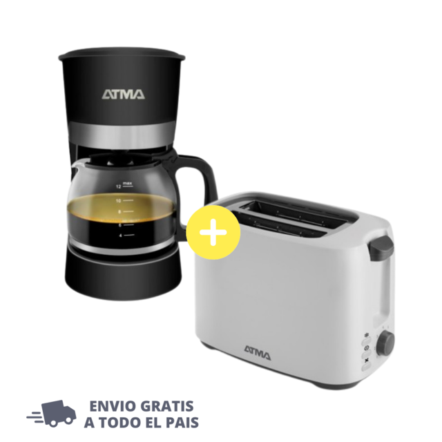 CAFETERA DE FILTRO ATMA 1.25L NEGRA CA8143N - Suma Hogar