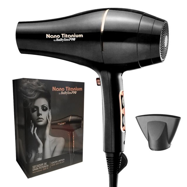 BABYLISS Secador de Pelo Rose Gold Black
