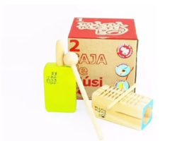 Instrumentos Musicales Madera Raspador+caja China Jardines