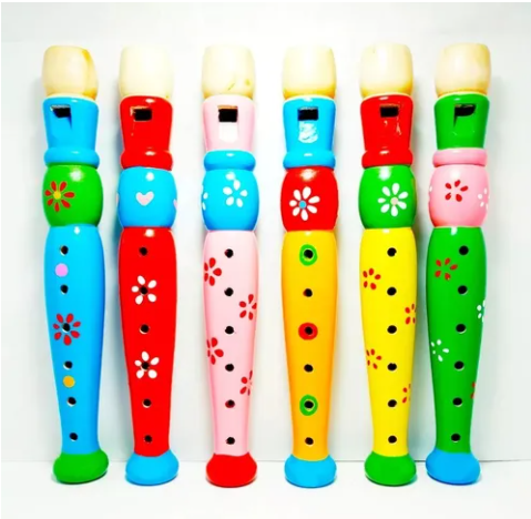 Flauta De Madera Para Niños - Piccolo De Juguete Educativo, Regalo Musical Para Estimular La Coordinación Y El Sentido Del Ritmo