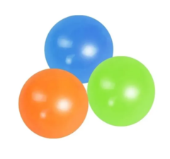 Sticky Ball X3 Pelotas Fluorescentes Pegajosas Y Apretables
