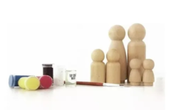 Kit Familia Para Pintar Pegland Madera Waldorf Montessori - comprar online