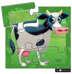 3 Rompecabezas Puzzle Animales Granja 6 9 Y 12 Pzas Didáctic - comprar online