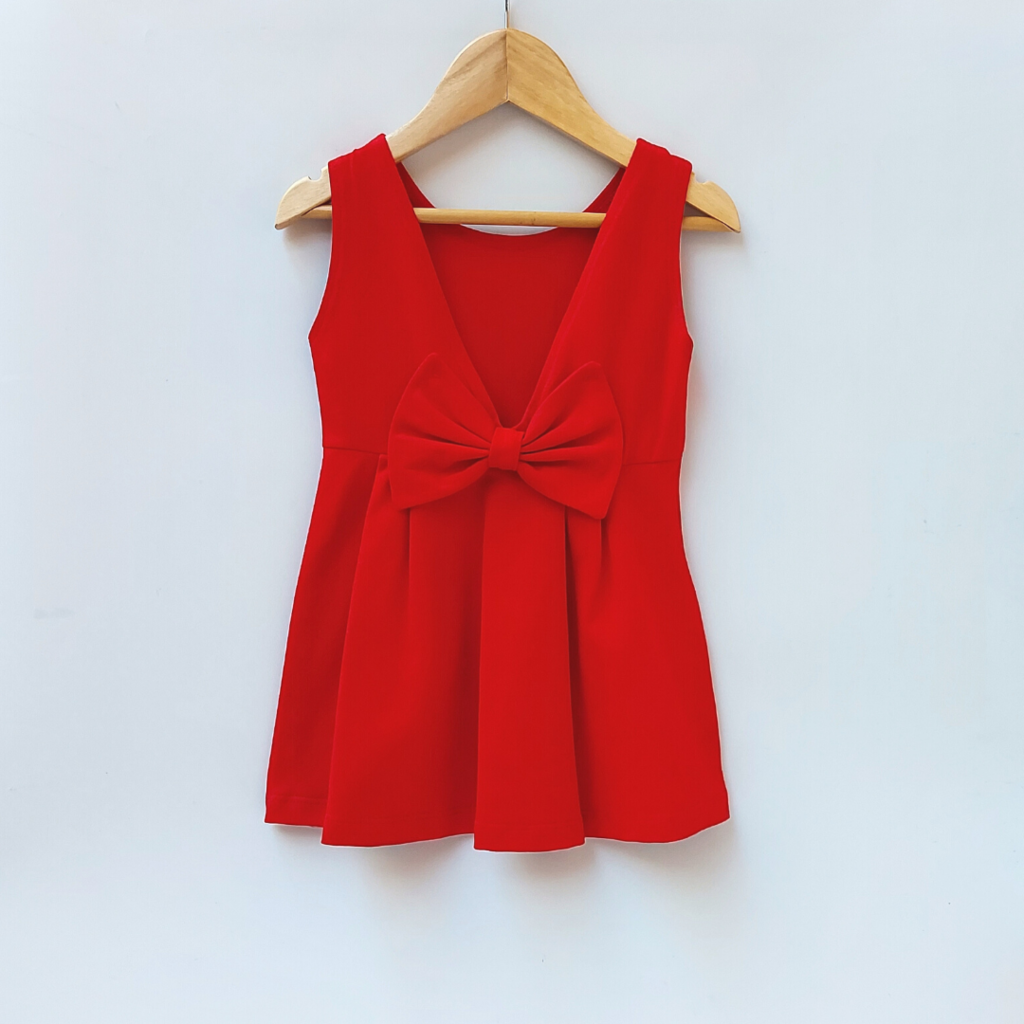 Vestido Moño Nena Rojo - Comprar en Bompi Bebe