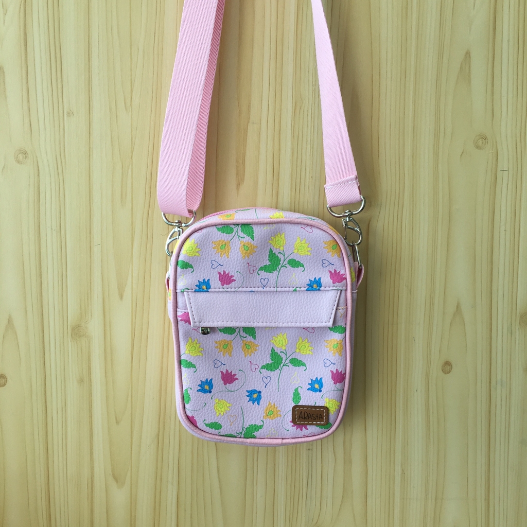 Painel Shoulder Bag - Carinho Rosa - Ateliê AgnesRasta