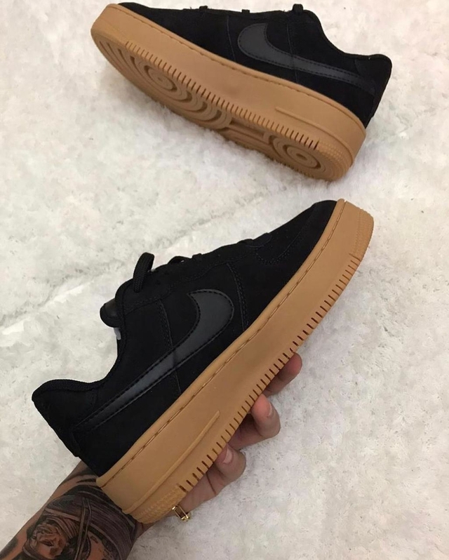 nike air force 1 preto camurça