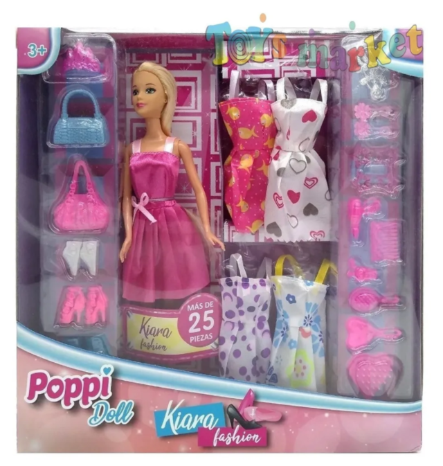 Muñeca Kiara Fashion C/ropa Y Accesorios