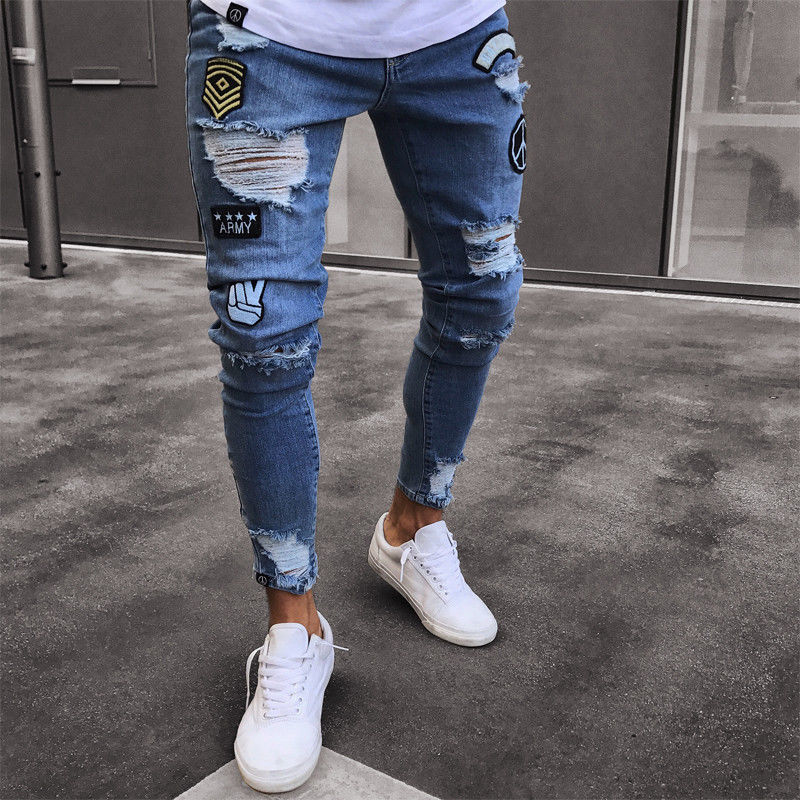 Nova moda masculina skinny jeans