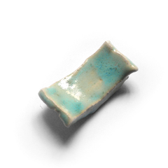 Apoio para pincéis em cerâmica pequeno na cor azul/turquesa - comprar online